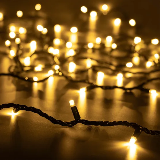 Фото #1 товара Светодиодная гирлянда ARD-STRING-PRO-10000-GREEN-100LED-FLASH WARM (230V, 7W) (Ardecoled, IP65, 2 года)