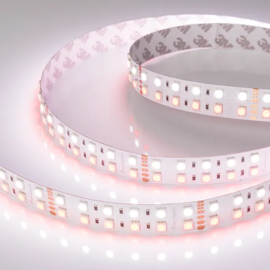 Фото #6 товара Светодиодная лента RT 2-5000 24V RGB-White 2x2 (5060, 720 LED, LUX) (Arlight, 32 Вт/м, IP20)