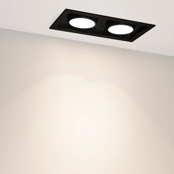 Фото #3 товара Светильник MS-VORTEX-BUILT-S250x140-2x30W Day4000 (BK-BK, 17 deg, 230V) (Arlight, IP20 Металл, 5 лет)