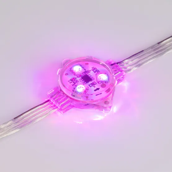 Фото #4 товара Модуль управляемый VISOR-SPI-5060-3-12V RGB 120deg (D30x16mm, 0.75W, IP68) (Arlight, Пластик, 3 года)