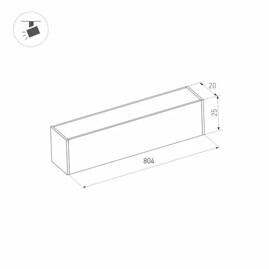Фото #6 товара Светильник MAG-FLAT-25-L800-24W Warm3000 (BK, 100 deg, 24V, DALI) (Arlight, IP20 Металл, 5 лет)