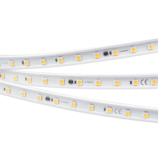 Фото #1 товара Светодиодная лента ARL-10000PV-5060-54-230V White6000 (15mm, 8W, IP65) (Arlight, 8 Вт/м, IP65)