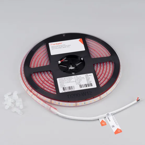Фото #2 товара Светодиодная лента герметичная RTW-PFS-A120-11mm 24V Warm3000 (9.6 W/m, IP68, 2835, 5m) (Arlight, -)
