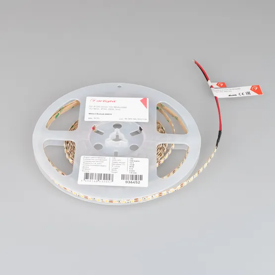 Фото #4 товара Светодиодная лента RZ-A120-6mm 12V White6000 (12 W/m, IP20, 2835, 5m) (Arlight, 12 Вт/м, IP20)
