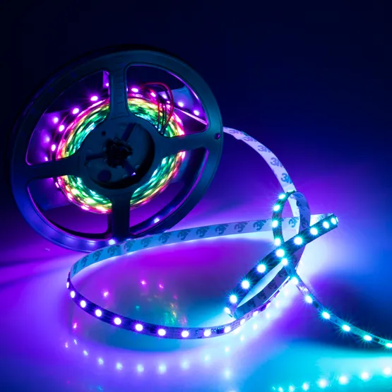 Фото #3 товара Светодиодная лента SPI-5000-5060-60 12V Cx3 RGB-Auto (10mm, 13.2W/m, IP20) (Arlight, Открытый, IP20)