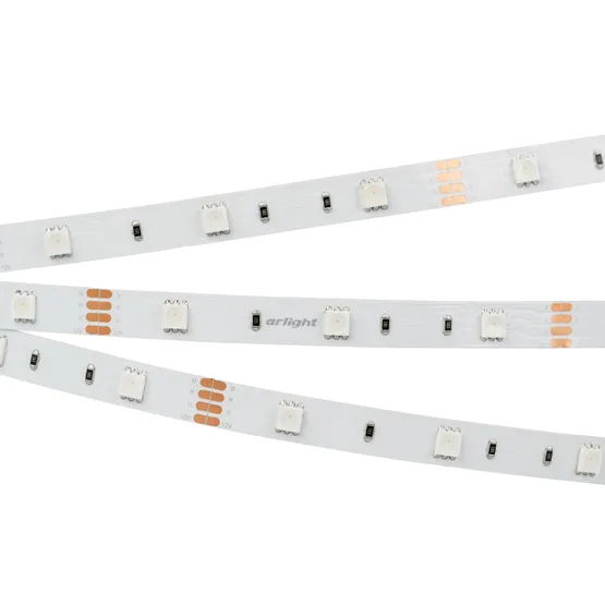Фото #6 товара Светодиодная лента RT-B30-10mm 12V RGB (7.2 W/m, IP20, 5060, 5m) (Arlight, Открытый)