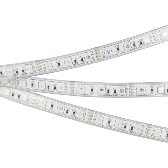 Фото #1 товара Светодиодная лента герметичная RTW-PU-B60-12.5mm 12V RGB (14.4 W/m, IP68, Wire 2m, 5m) (Arlight, -)