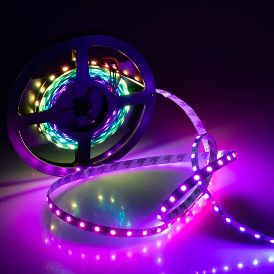 Фото #2 товара Светодиодная лента SPI-5000-5060-60 12V Cx3 RGB-Auto (10mm, 13.2W/m, IP20) (Arlight, Открытый, IP20)
