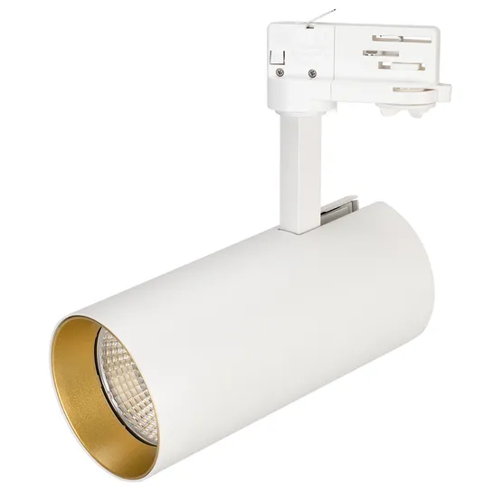 Фото #1 товара Светильник SP-POLO-TRACK-LEG-R85-15W Warm3000 (WH-GD, 40 deg) (Arlight, IP20 Металл, 3 года)