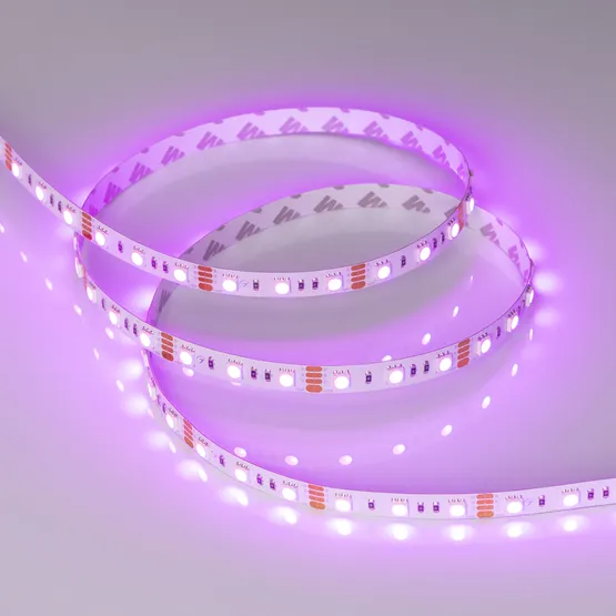 Фото #5 товара Светодиодная лента RT-B60-10mm 12V RGB (14.4 W/m, IP20, 5060, 5m) (Arlight, Открытый)