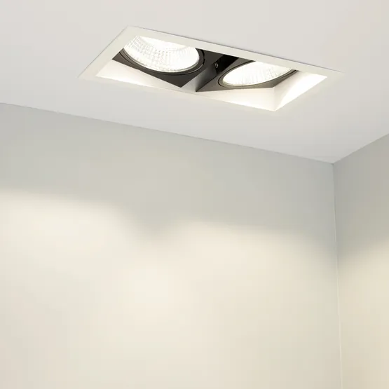 Фото #4 товара Светильник CL-KARDAN-S283x152-2x25W Warm3000 (WH-BK, 30 deg) (Arlight, IP20 Металл, 3 года)