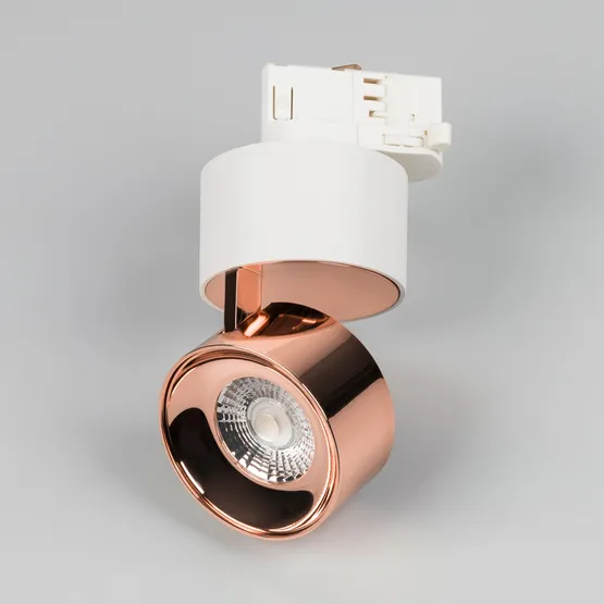 Фото #2 товара Светильник SP-PLURIO-TRACK-4TR-R77-9W Warm3000 (WH-COP, 36 deg, 230V) (Arlight, IP20 Металл, 3 года)