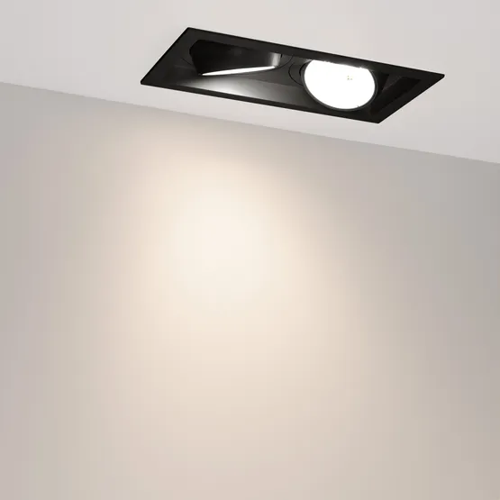 Фото #5 товара Светильник MS-VORTEX-BUILT-S250x140-2x30W Day4000 (BK-BK, 50 deg, 230V) (Arlight, IP20 Металл, 5 лет)