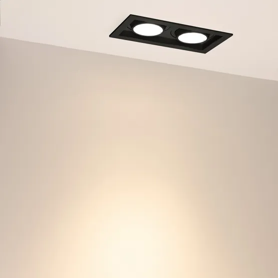 Фото #3 товара Светильник MS-VORTEX-BUILT-S210x117-2x20W Warm3000 (BK-BK, 40 deg, 230V) (Arlight, IP20 Металл, 5 лет)