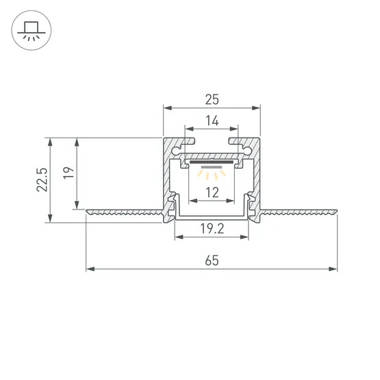 Фото #3 товара Профиль SL-LINIA20-FANTOM-2500 WHITE (Arlight, Алюминий)
