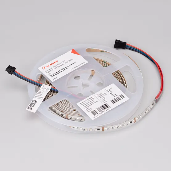 Фото #3 товара Светодиодная лента SPI-F140-10mm 24V RGB-PX7-BPT (22 W/m, IP20, 3535, 5m) (Arlight, бегущий огонь)