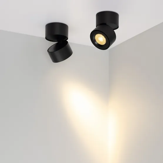 Фото #5 товара Светильник SP-POINT-SURFACE-R85-12W Warm3200-MIX (BK, 15 deg, 230V) (Arlight, IP20 Металл, 5 лет)