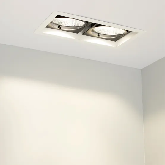 Фото #3 товара Светильник CL-KARDAN-S283x152-2x25W Warm3000 (WH-BK, 30 deg) (Arlight, IP20 Металл, 3 года)