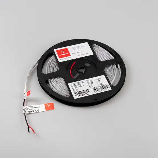 Фото #3 товара Светодиодная лента герметичная RTW-SE-A60-8mm 12V Blue (4.8 W/m, IP65, 2835, 5m) (Arlight, 4.8 Вт/м, IP65)