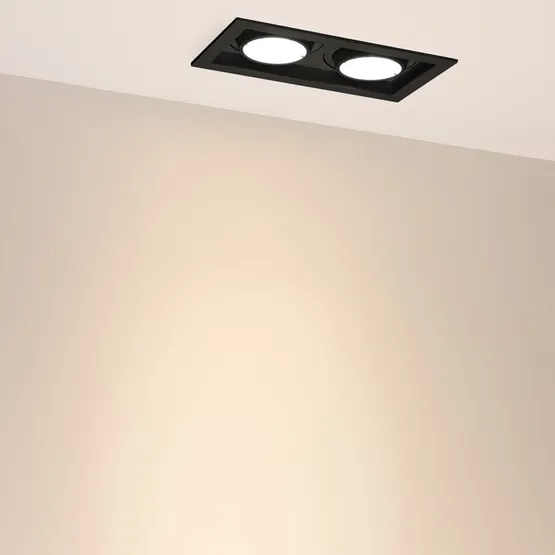 Фото #4 товара Светильник MS-VORTEX-BUILT-S210x117-2x20W Warm3000 (BK-BK, 20 deg, 230V) (Arlight, IP20 Металл, 5 лет)