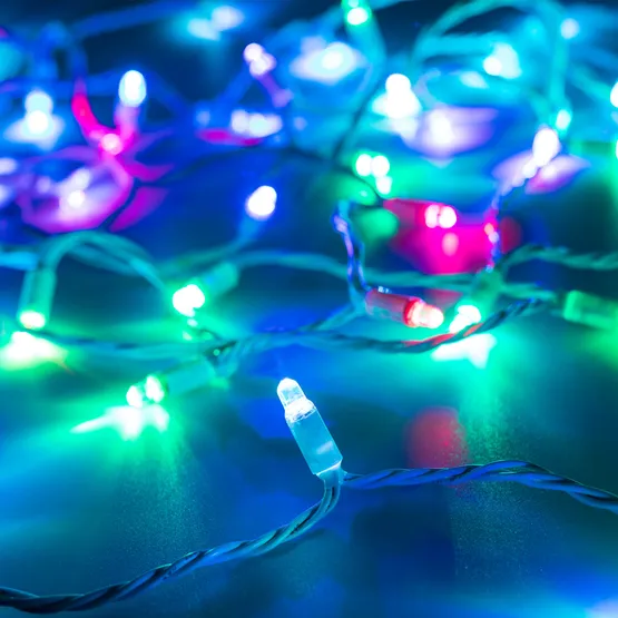 Фото #1 товара Светодиодная гирлянда ARD-STRING-CLASSIC-15000-WHITE-100LED-LIVE RGB-SPI (12V, 53W) (Ardecoled, IP65, 1 год)