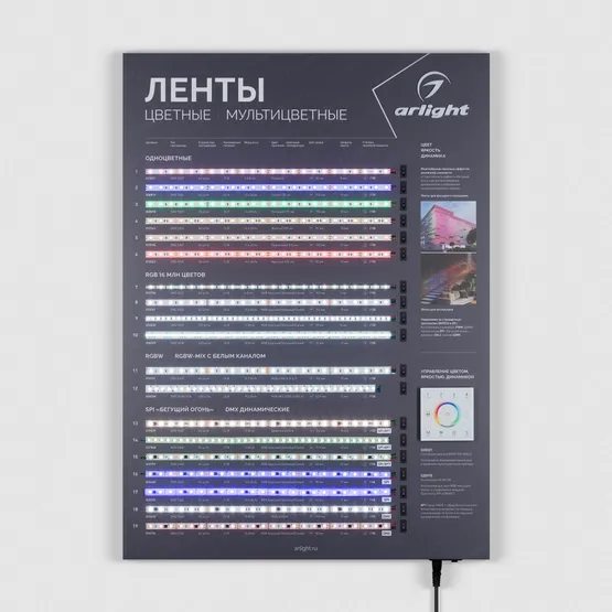 Фото #5 товара Стенд Ленты Мультицветные ARL-RGB-04-830x600mm (230V) (Arlight, -)