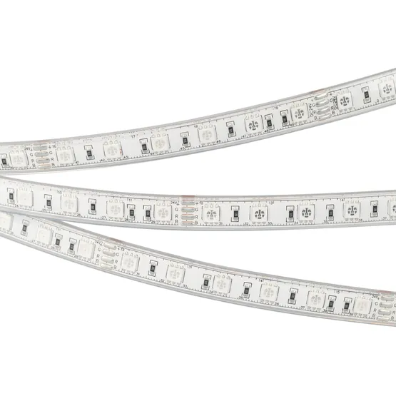 Фото #2 товара Светодиодная лента герметичная RTW-PU-B60-12.5mm 24V RGB (14.4 W/m, IP68, Wire 2m, 5m) (Arlight, -)
