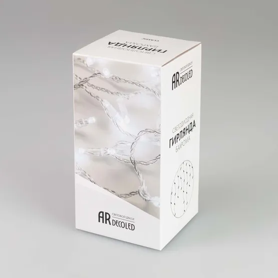 Фото #5 товара Светодиодная гирлянда ARD-EDGE-CLASSIC-2400x600-CLEAR-88LED-STD WHITE (230V, 6W) (Ardecoled, IP65, 1 год)