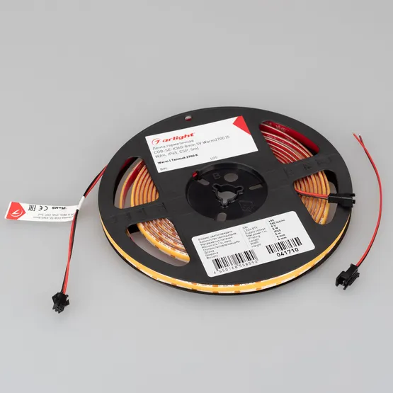 Фото #2 товара Светодиодная лента герметичная COB-SE-X360-8mm 5V Warm2700 (5 W/m, IP65, CSP, 5m) (Arlight, -)