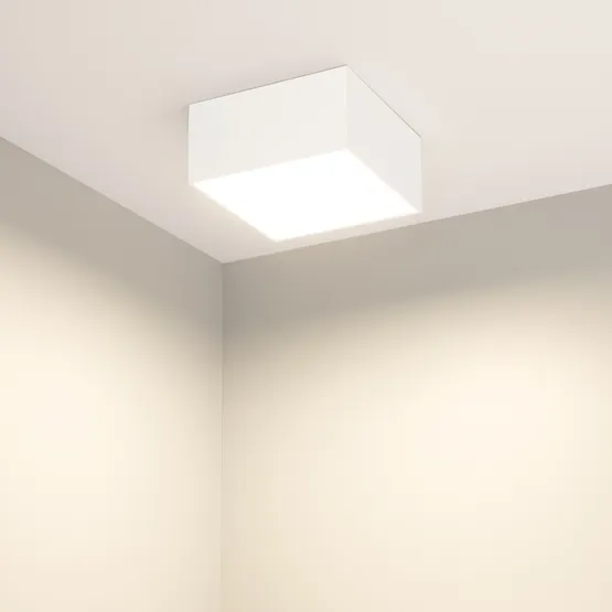 Фото #4 товара Светильник SP-QUADRO-S120x120-12W Warm3000 (WH, 120 deg, 230V) (Arlight, IP40 Металл, 3 года)