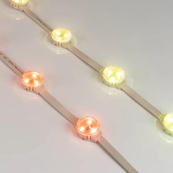 Фото #4 товара Модуль управляемый SOLEX-DMX-3535-3-12V RGB 120deg (D30x16mm, 0.75W, IP67) (Arlight, Пластик, 3 года)