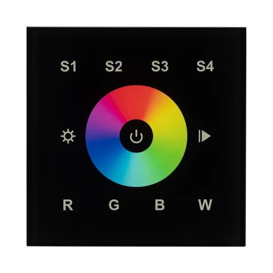 Фото #3 товара INTELLIGENT ARLIGHT Сенсорная панель DALI-901-11-1G-4SC-RGBW-DT8-IN Black (BUS/230V) (IARL, IP20 Пластик, 3 года)