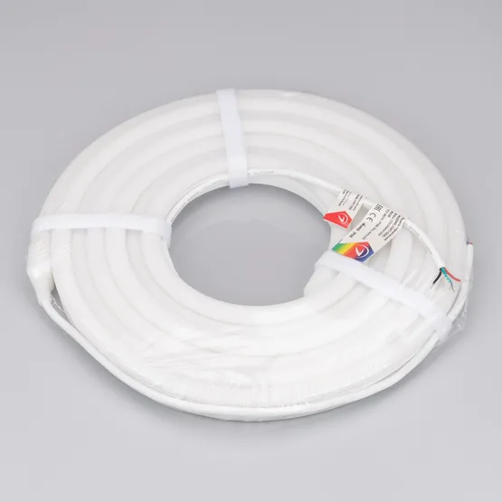 Фото #2 товара Светодиодная лента герметичная MOONLIGHT-SIDE-B84-12x24mm 24V RGB (12 W/m, IP68, 5m, wire x2) (Arlight, Вывод прямой, 3 года)