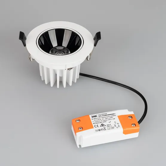 Фото #2 товара Светильник MS-FORECAST-BUILT-TURN-R102-12W Warm3000 (WH-BK, 32 deg, 230V) (Arlight, IP20 Металл, 5 лет)