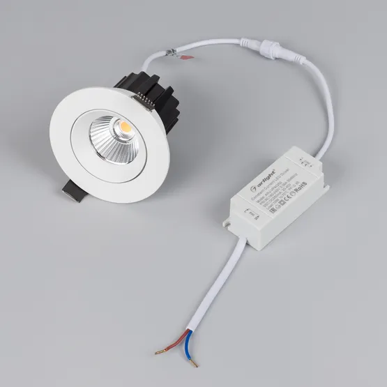 Фото #2 товара Светильник MS-ATOLL-BUILT-TURN-R94-10W Warm3000 (WH, 36 deg, 230V) (Arlight, IP54 Металл, 5 лет)
