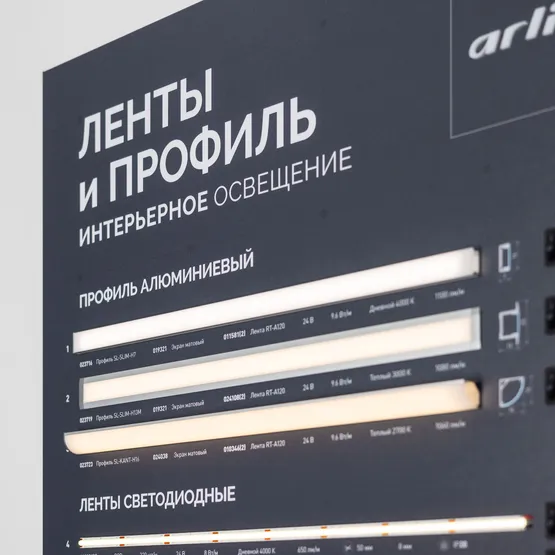 Фото #2 товара Стенд Ленты и Профиль ARL-COMBO-03-830х600mm (230V) (Arlight, -)