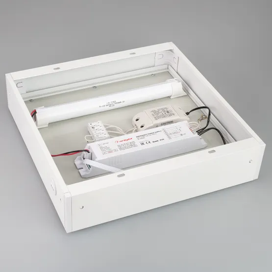 Фото #4 товара Светильник IM-EMERGENCY-3H-S300x300-17W Warm3000 (WH, 120 deg, 230V) (Arlight, IP40 Металл, 2 года)