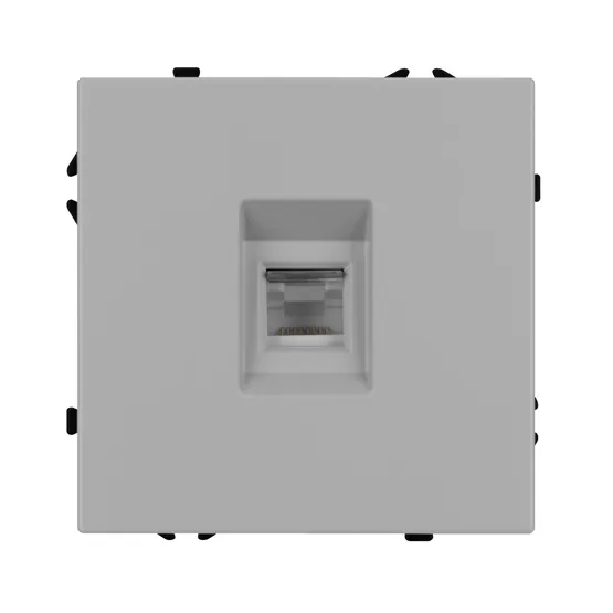 Фото #2 товара Механизм телефонной розетки SCT-NOBE-MTL1-SFPL-IS (RJ-11, 4C) (Arlight, Никель)