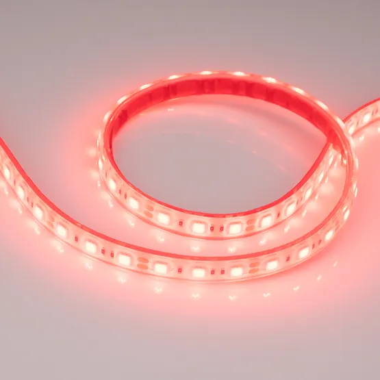 Фото #2 товара Светодиодная лента RTW 2-5000PGS 12V Red 2x (5060, 300 LED, LUX) (Arlight, 14.4 Вт/м, IP67)