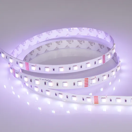 Фото #2 товара Светодиодная лента RT-B60-12mm 24V RGBW-MIX-5-in-1 (20 W/m, IP20, 5060, 5m) (Arlight, RGB-CCT, RGB-MIX, RGB-White MIX)