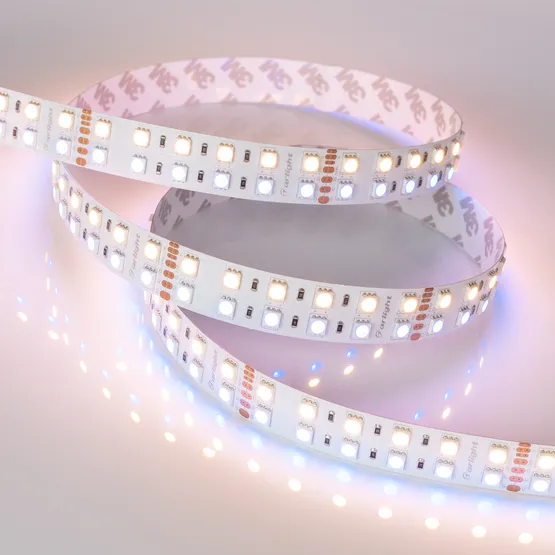 Фото #8 товара Светодиодная лента RT 2-5000 24V RGB-Warm 2x2 (5060, 720 LED, LUX) (Arlight, 32 Вт/м, IP20)