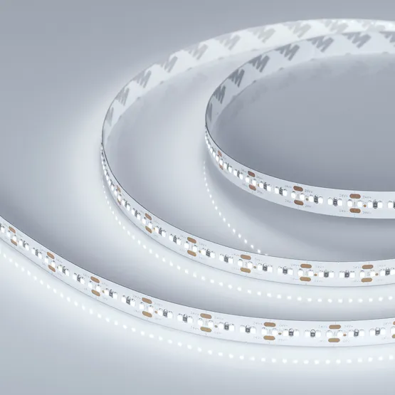 Фото #2 товара Светодиодная лента MICROLED-5000HP 24V White5500 10mm (2216, 300 LED/m, LUX) (Arlight, 21.6 Вт/м, IP20)