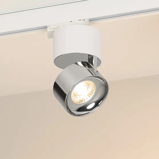 Фото #1 товара Светильник SP-PLURIO-TRACK-4TR-R77-9W Warm3000 (WH-CHR, 36 deg, 230V) (Arlight, IP20 Металл, 3 года)