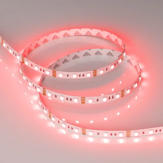 Фото #8 товара Светодиодная лента RT-B60-10mm 12V RGB (14.4 W/m, IP20, 5060, 5m) (Arlight, Открытый)