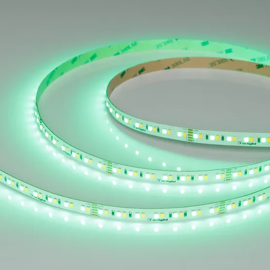 Фото #2 товара Светодиодная лента RT-A168-10mm 24V RGBW-Warm (20 W/m, IP20, 5m) (Arlight, высок.эфф.150 лм/Вт)