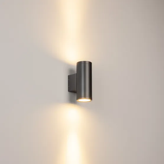Фото #2 товара Светильник LGD-RAY-WALL-TWIN-R65-2x9W Warm3000 (GR, 23 deg, 230V) (Arlight, IP65 Металл, 3 года)