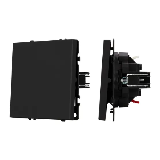 Фото #1 товара ARL NOBE Выключатель 1 кл софт-тач черный оникс SWT-MK01-SFPL-BK (250V, 10A) (Arlight, -)