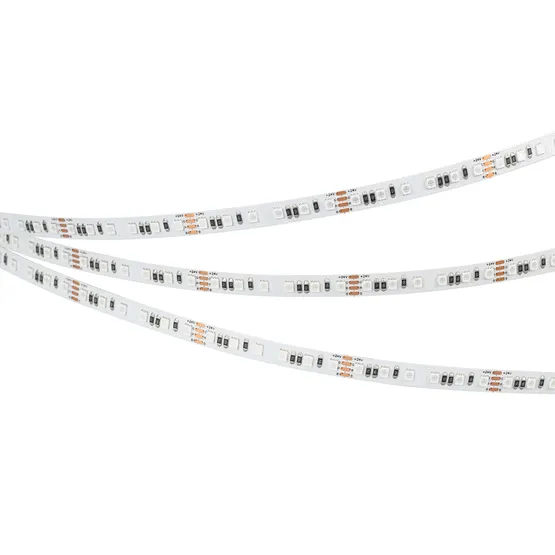 Фото #4 товара Светодиодная лента RT-A120-8mm 24V RGB (12 W/m, IP20, 2835, 5m) (Arlight, 5 лет)