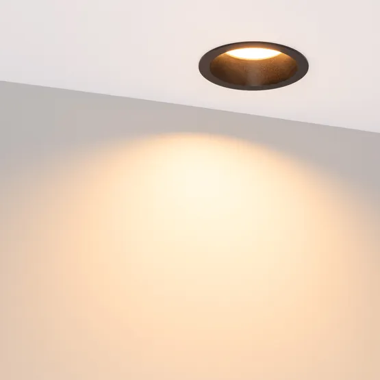 Фото #2 товара Светильник MS-DROP-BUILT-R105-14W Warm2700 (BK, 85 deg, 230V) (Arlight, IP54 Металл, 5 лет)