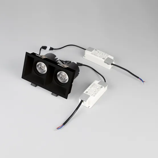 Фото #2 товара Светильник MS-FLOW-BUILT-S157x85-2x6W Warm3000 (BK, 15 deg, 230V) (Arlight, IP20 Металл, 5 лет)